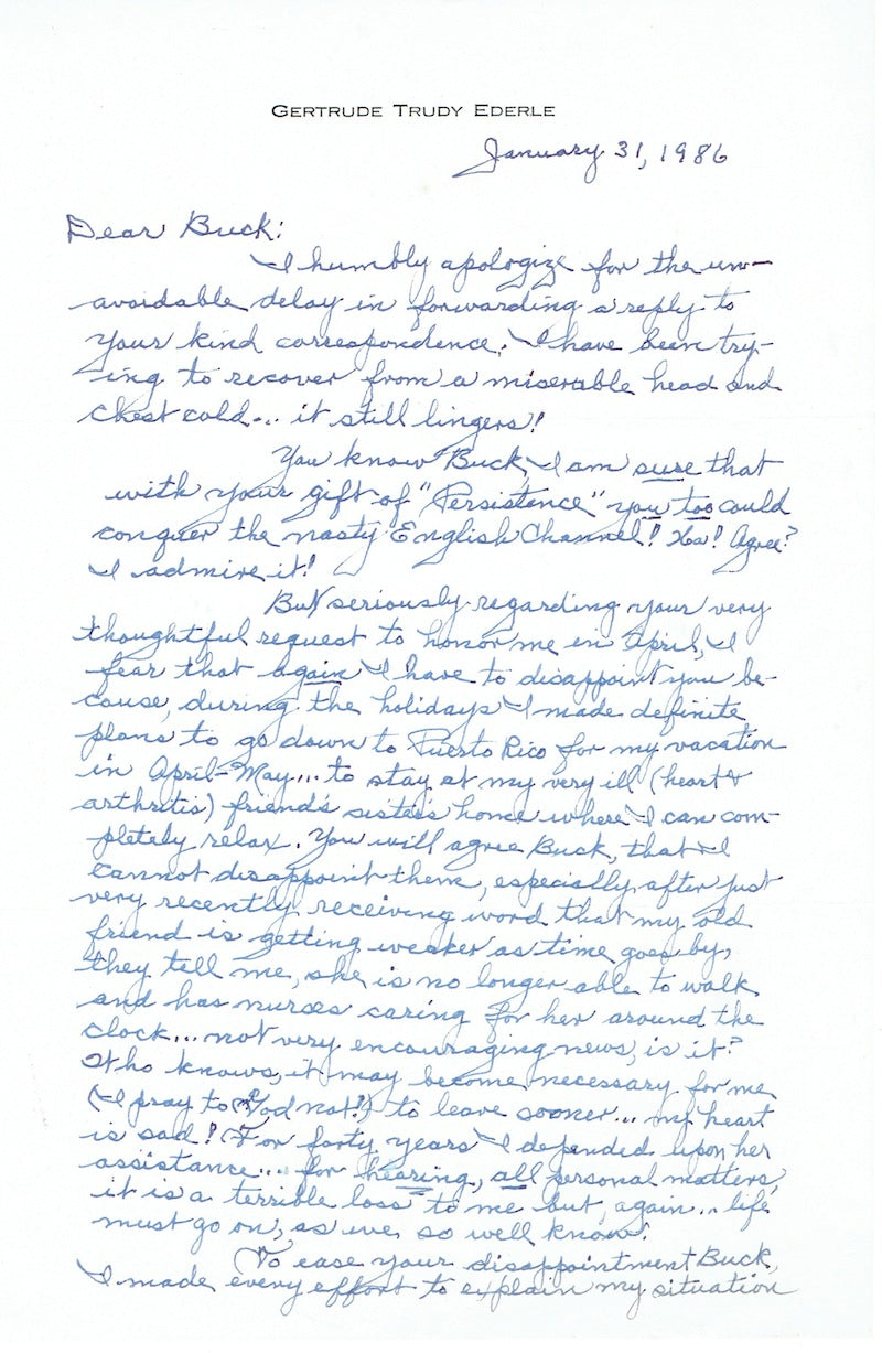 Gertrude Ederle autographman