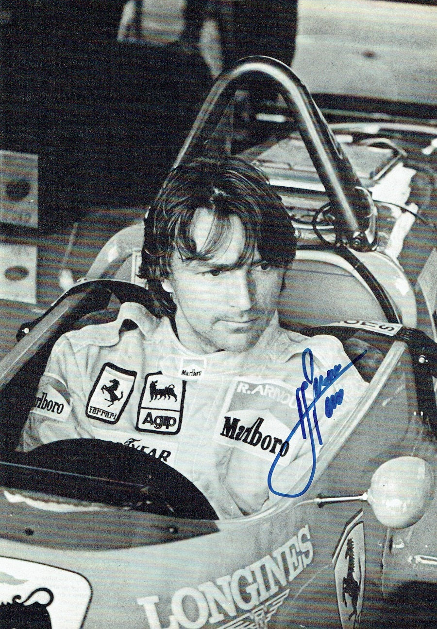 Autographe Formule 1 Rene Arnoux 1980er Photo Autographe Formule 1 Rene Arnoux 1980er Photo