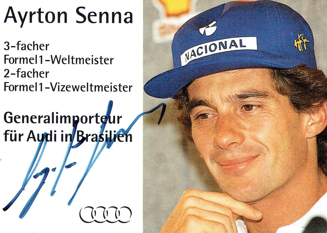 Autographe Authentique AYRTON SENNA McLaren Honda - Signé - Années 90 - Formule 1