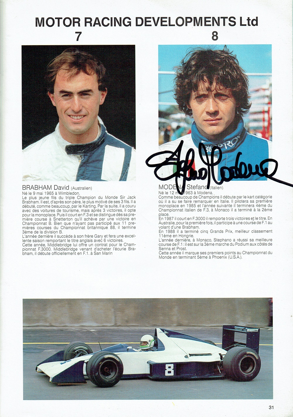 Monaco GP Programme 1990 - Autographs - Robert Saunders