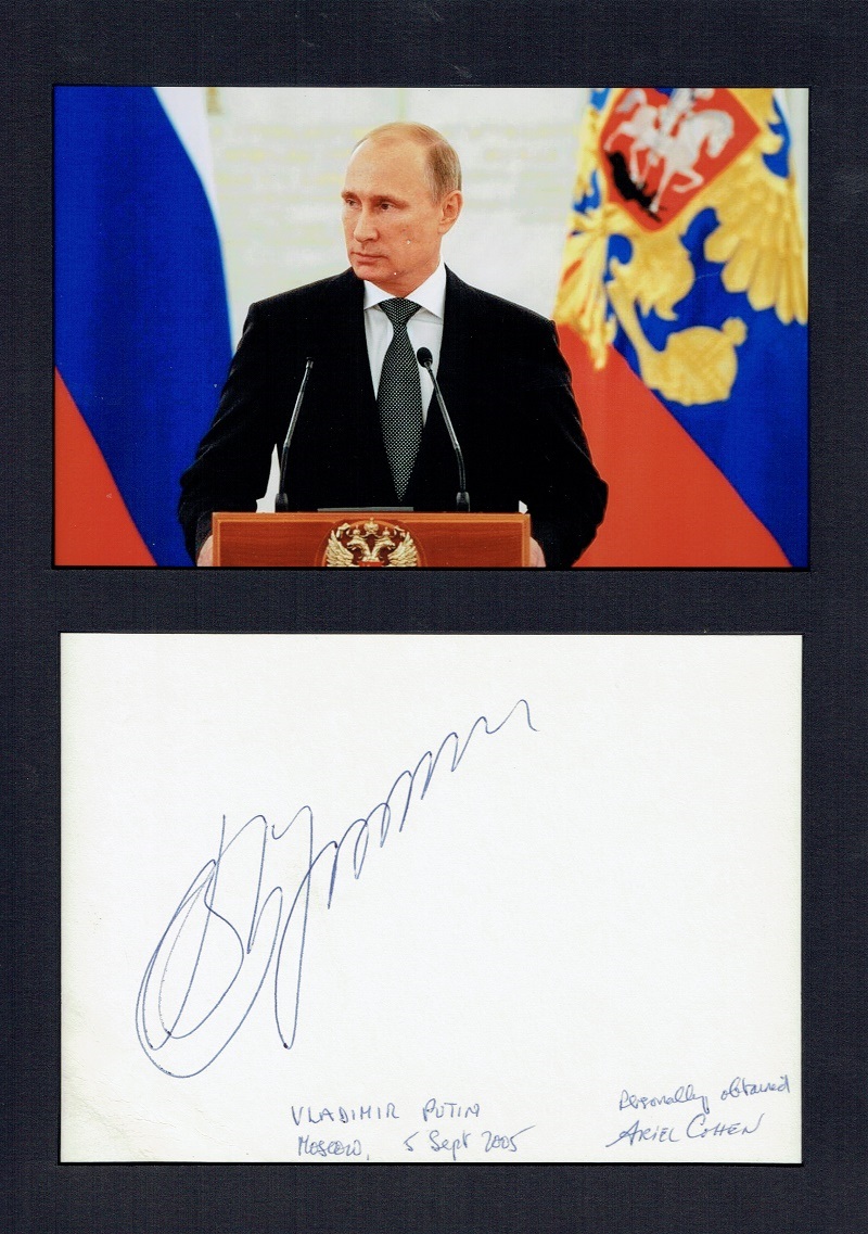 Repro-Autogramm Vladimir WLADIMIR PUTIN 20x28 cm repro signed Großfoto