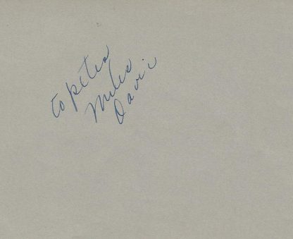 Miles Davis Autograph