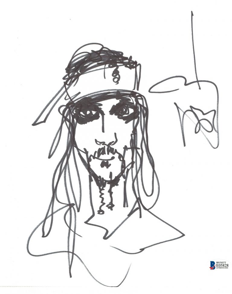 Johnny Depp Sketch Drawing Autographs Robert Saunders