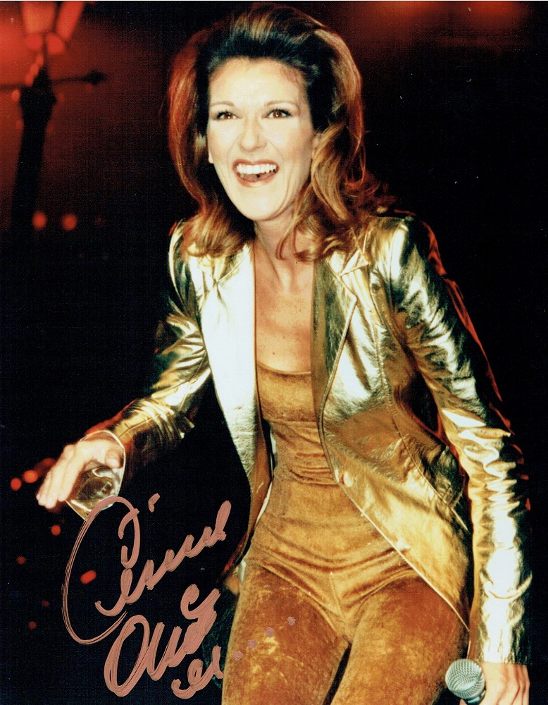Celine Dion Autographs Robert Saunders.