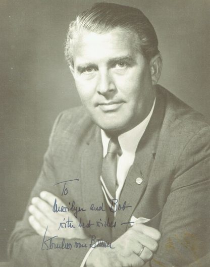 Wernher Von Braun - Autographs - Robert Saunders